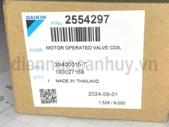 Cuộn coil van điện từ điều hòa Daikin R32 rắc trắng đóng hộp dây trong suốt dài 50cm