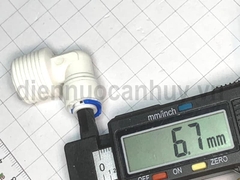 Cút nhựa trắng nối nhanh ren 21 ống 6