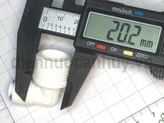 Cút nhựa trắng nối nhanh ren 21 ống 6