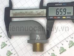 Cút nhựa PVC ren ngoài đồng ống 21-1/2 inch