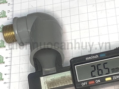 Cút nhựa PVC ren ngoài đồng ống 27-1/2 inch