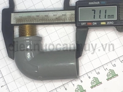 Cút nhựa PVC ren ngoài đồng ống 27-1/2 inch