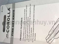 Dao rọc giấy 3 lưỡi chuôi nhựa Corolla M211