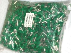 Đầu cốt dây điện 6.0 mầu xanh lá, dạng kim rỗng E6012. bọc nhựa giúp cố định lõi dây, chống đứt dây