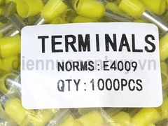 Đầu Cốt Kim Rỗng E4009 Màu Vàng - Cốt Pin Rỗng Cách Điện Cho Dây 4mm2 Giúp Kết Nối Điện Chắc Chắn