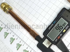Đầu hàn sẵn nối ống đồng 9.52mm dài 11.5cm ren đầu đực 1/4 (ống 10)