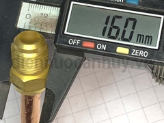 Đầu hàn sẵn nối ống đồng 9.52mm dài 11.5cm ren đầu đực 1/4 (ống 10)