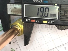 Đầu hàn sẵn nối ống đồng 12.7mm dài 9.6cm ren đầu đực 3/8 (ống 12)