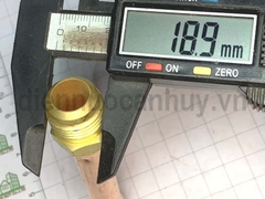 Đầu hàn sẵn nối ống đồng 12.7mm dài 9.6cm ren đầu đực 3/8 (ống 12)