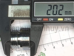 Đầu kép chuyển ren ngoài Đồng mạ crome từ vòi rửa bát sang ren 1/2inch (20mm)