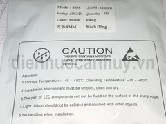 Dây đèn led trung quốc vỏ trắng ánh sáng vàng 3000K