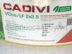Dây điện đôi Cadivi không chì VCmoLF 2x2.5 mm
