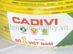 Dây điện đôi Cadivi không chì VCmoLF 2x2.5 mm