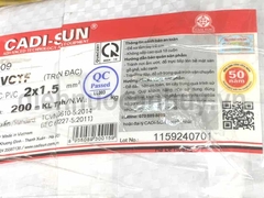 Dây điện đôi mềm tròn Cadisun VCTF 2x1.5 xám