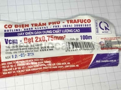 Dây điện đôi trần phú Vcm-dẹt 2x0.75 ô van