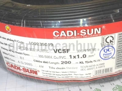 Dây điện đơn cadisun VCSF 1x1.0 đen (cuộn 200m)