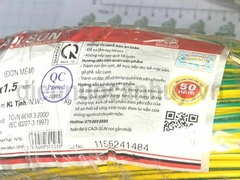 Dây điện đơn Cadisun VCSF 1x1.5 tiếp địa