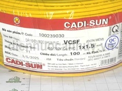 Dây điện đơn Cadisun VCSF 1x1.5 mầu vàng