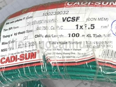Dây điện đơn Cadisun VCSF 1x1.5 Xanh lá