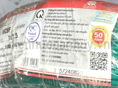Dây điện đơn Cadisun VCSF 1x1.5 Xanh lá