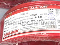 Dây điện đơn Cadisun VCSF 1x4.0 đỏ