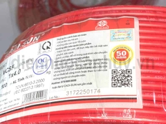 Dây điện đơn Cadisun VCSF 1x4.0 đỏ