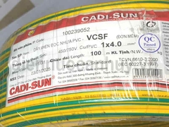 Dây điện đơn Cadisun VCSF 1x4.0 tiếp địa