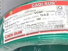 Dây điện đơn Cadisun VCSF 1x4.0 xanh lá