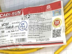 Dây điện đơn Cadisun VCSF 1x6.0 vàng