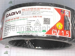 Dây điện đơn Cadivi CV 1x1.5 đen