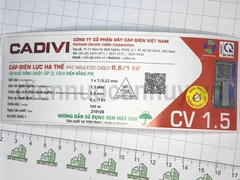 Dây điện đơn Cadivi CV 1x1.5 đen
