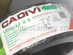 Dây điện đơn không chì Cadivi VCm/LF 1x2.5 (1x50/0.25) đen