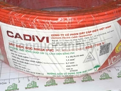 Dây điện đơn mềm Cadivi VCm 1x1.5 (1x30/0.25) đỏ