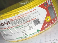 Dây điện đơn mềm Cadivi VCm 1x1.5 (1x30/0.25) Vàng