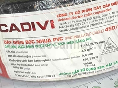 Dây điện đơn mềm Cadivi VCm 1x2.5 (1x50/0.25) đen