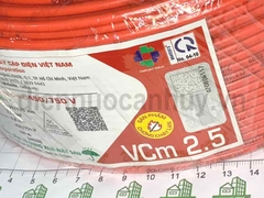 Dây điện đơn mềm Cadivi VCm 1x2.5 (1x50/0.25) đỏ