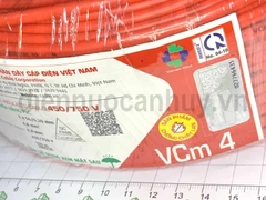 Dây điện đơn mềm Cadivi VCm 1x4 (1x56/0.30) đỏ