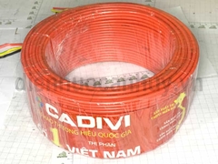 Dây điện đơn mềm Cadivi VCm 1x6 (1x84/0.30) đỏ