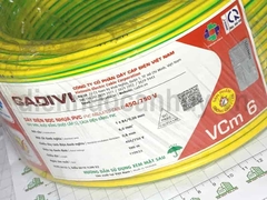 Dây điện đơn mềm Cadivi VCm 1x6 (1x84/0.30) tiếp địa
