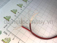Dây điện mềm VCM 2x0.3 Sangwha (Cuộn 100m) - Chuyên dùng cho LED hoặ Loa một dây đỏ và một dây đỏ sọc đen