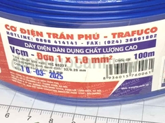 Dây điện trần phú 1x1.0 mầu xanh