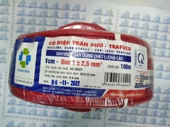 Dây điện trần phú 1x2.5 mầu đỏ