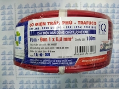 Dây điện trần phú 1x6.0 mầu đỏ