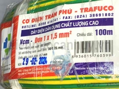 Dây điện Trần Phú Vcm-Đơn 1x1.5 tiếp địa