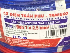 Dây điện Trần Phú Vcm-Đơn 1x2.5 xanh dương