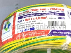 Dây điện Trần Phú Vcm-Đơn 1x4.0 tiếp địa