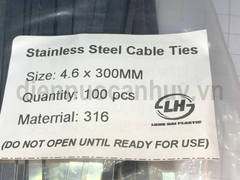 Dây Rút Inox 316 4.6x300mm (100 cái). Lạt Thép Cao Cấp Chống Ăn Mòn, Chuyên Dùng Cho Môi Trường Biển & Hóa Chất
