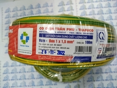 Dây điện Trần Phú Vcm-Đơn 1x1.5 tiếp địa