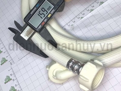 Dây cấp nước máy giặt 3m 2 đầu ren trắng