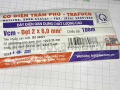 Dây điện đôi trần phú Vcm-Dẹt 2x6.0 ô van